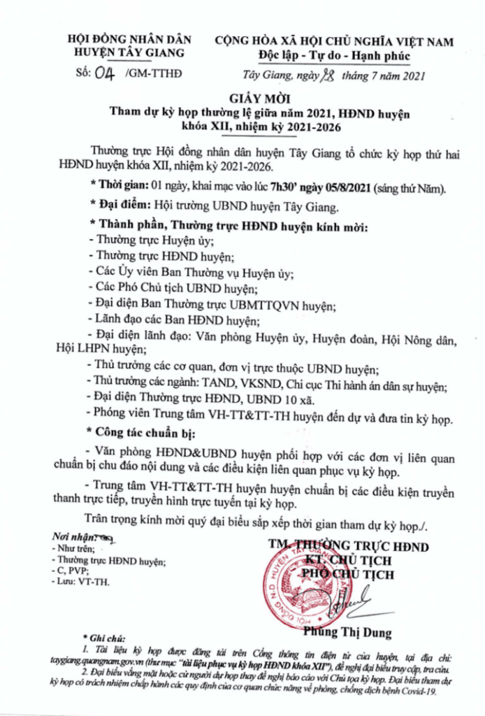 Tham dự kỳ họp thường lệ giữa năm 2021, HĐND huyện khóa XII, nhiệm kỳ 2021-2026